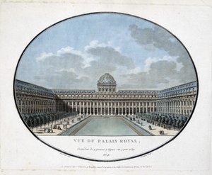 Vue du Palais Royal (cour intérieure) - gravure