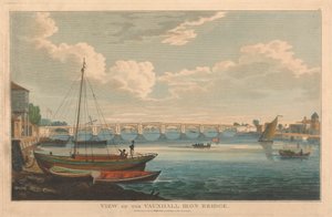 Vue du pont de fer de Vauxhall - Unknown artist