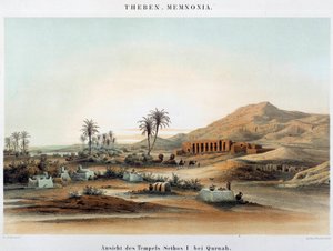 Vue du temple funéraire de Séthi Ier - Unknown artist