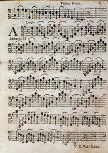 Partition pour Balletto a 3, op. 3 par Tomaso Albinoni (1701)