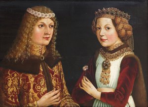 Portrait de mariage de Ladislaus le Posthume (1440-1457) et Magdalena de Valois (1443-1495) - Anonyme - 1457 - Unknown artist