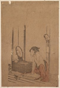 Femme se baignant