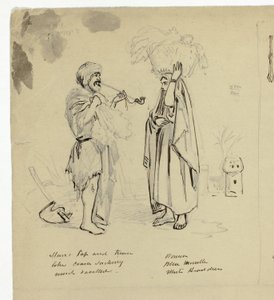 Femme et mendiant