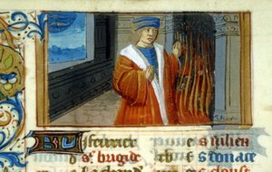 Poissons du Zodiaque, cheminée (miniature, Moyen Âge)