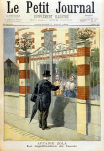 Affaire Zola - service de jugement. Couverture Le Petit Journal, 7/8/1898.