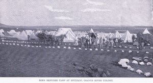 Camp de réfugiés boers à Spitzkop, colonie de la rivière Orange, d