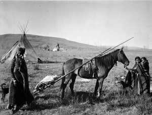 Famille indienne Cree du Canada