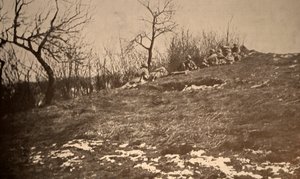 Troupes françaises sur une pente