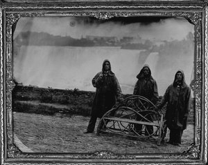 Portrait de groupe aux chutes du Niagara, c.1855