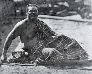 Le roi Cetshwayo en exil au Cap
