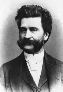 Portrait de Johann Strauss (1825-1899), compositeur autrichien.