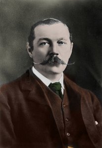Portrait de Sir Arthur Conan Doyle (1859-1930), écrivain anglais, créateur du personnage de « Sherlock Holmes »