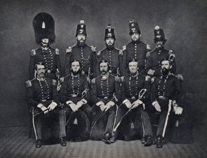 Portrait des Officiers de la Garde Nationale Belge - Unknown photographer