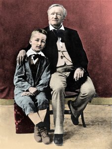 Richard Wagner avec son fils Siegfried Wagner (1869-1930) vers 1880