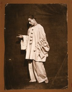 Le mime Jean-Charles Deburau en Pierrot