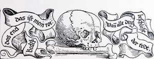 Amour vénal, gravure sur bois représentant la mort, vers 1511