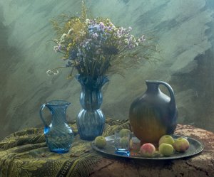Nature morte bleue rustique - UstinaGreen