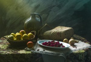 Nature morte rustique aux fruits - UstinaGreen