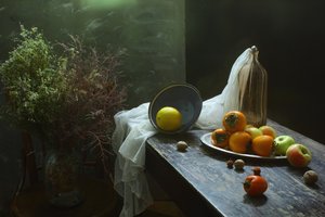 Nature morte rustique aux fruits - UstinaGreen