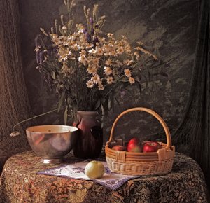 Nature morte rustique aux pommes - UstinaGreen