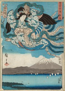 Ejiri, publié par Maru-ya Kyushiro, vers 1850 (estampe sur bois en couleur) - Utagawa  Hiroshige and Kunisada
