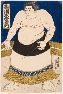 Portrait du lutteur de sumo Goyogi Kumoemon