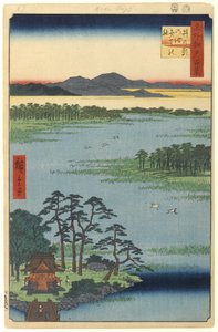 Sanctuaire Benten, étang Inokashira, n° 87 de Cent vues célèbres d