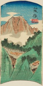Chikugo, section de la feuille n° 17 de la série "Images découpées des provinces (Kunizukushi harimaze zue)" - Utagawa Hiroshige