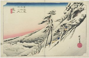 Beau temps après la neige, Kameyama, yukibare, vers 1833