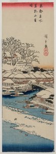 Temps clair après la neige à Matsuchiyama, de la série Lieux célèbres de la capitale orientale - Utagawa Hiroshige