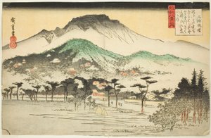 Cloche du soir au temple Mii (Mii bansho), de la série "Huit vues d