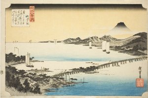Lueur du soir au pont de Seta (Seta no sekisho), de la série "Huit vues d