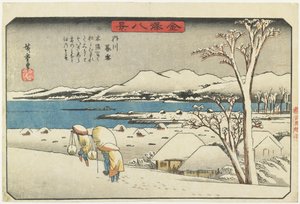 Neige du soir à Uchikawa, 1835-1836