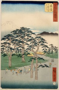 Fujisawa de la série 53 stations du Tokaido, 1855