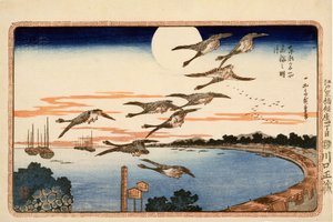Pleine lune à Takanawa, des Lieux célèbres de la capitale orientale d