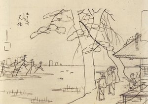 Hiroshige, Personnes surplombant l