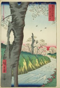 Koganei dans la province de Musashi, de la série "Trente-six vues du mont Fuji"