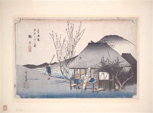 Salon de thé de Mariko, de la série Cinquante-trois Stations du Tōkaidō