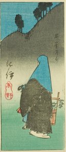 Mont Koya dans la province de Kii, section de la feuille n° 16 de la série "Images découpées des provinces" - Utagawa Hiroshige
