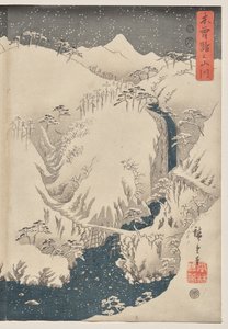 Montagne et rivière sur la route de Kiso - Utagawa Hiroshige