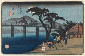 Nagakubo, no.28, de la série Soixante-neuf stations de la route Kisokaido, 1835-40