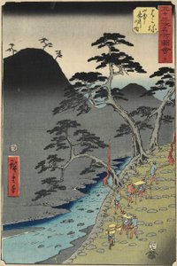 No.11 Rivière dans la montagne de Hakone la nuit, juillet 1855