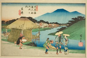 N° 14 : Takasaki, de la série "Soixante-neuf Stations du Kisokaido (Kisokaido rokujukyu tsugi no uchi)"