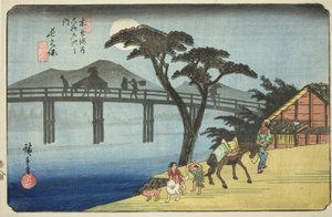 N° 28 : Nagakubo, de la série "Soixante-neuf stations du Kisokaido" - Utagawa Hiroshige