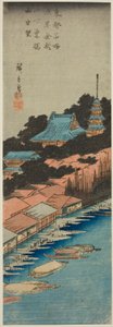 Pluie au pont Azuma sous le temple Kinryuzan à Asakusa, de la série "Vues célèbres de la capitale orientale"