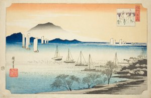 Voiles de retour à Yabase (Yabase no kihan), de la série "Huit vues d
