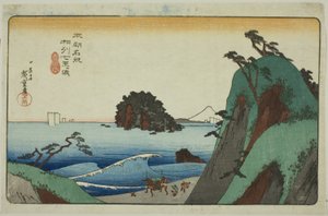 Shichirigahama dans la province de Sagami (Soshu Shichirigahama), de la série "Lieux célèbres du Japon (Honcho meisho)"