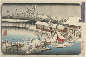 Neige au sanctuaire de Kameido Tenman, 1832-1834