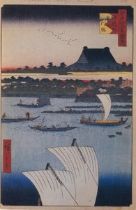 Teppozu et temple Tsukiji Monzeki Cent vues célèbres d