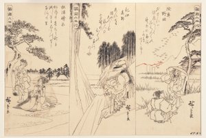 La rivière de bijoux Noda à Mutsu; La rivière de bijoux Koya à Kii; La rivière de bijoux Toi, 1838-43